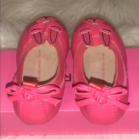 Gap Pink Bunny Ballet Flat w/Bow Back Size 5 - Picture 3 of 7